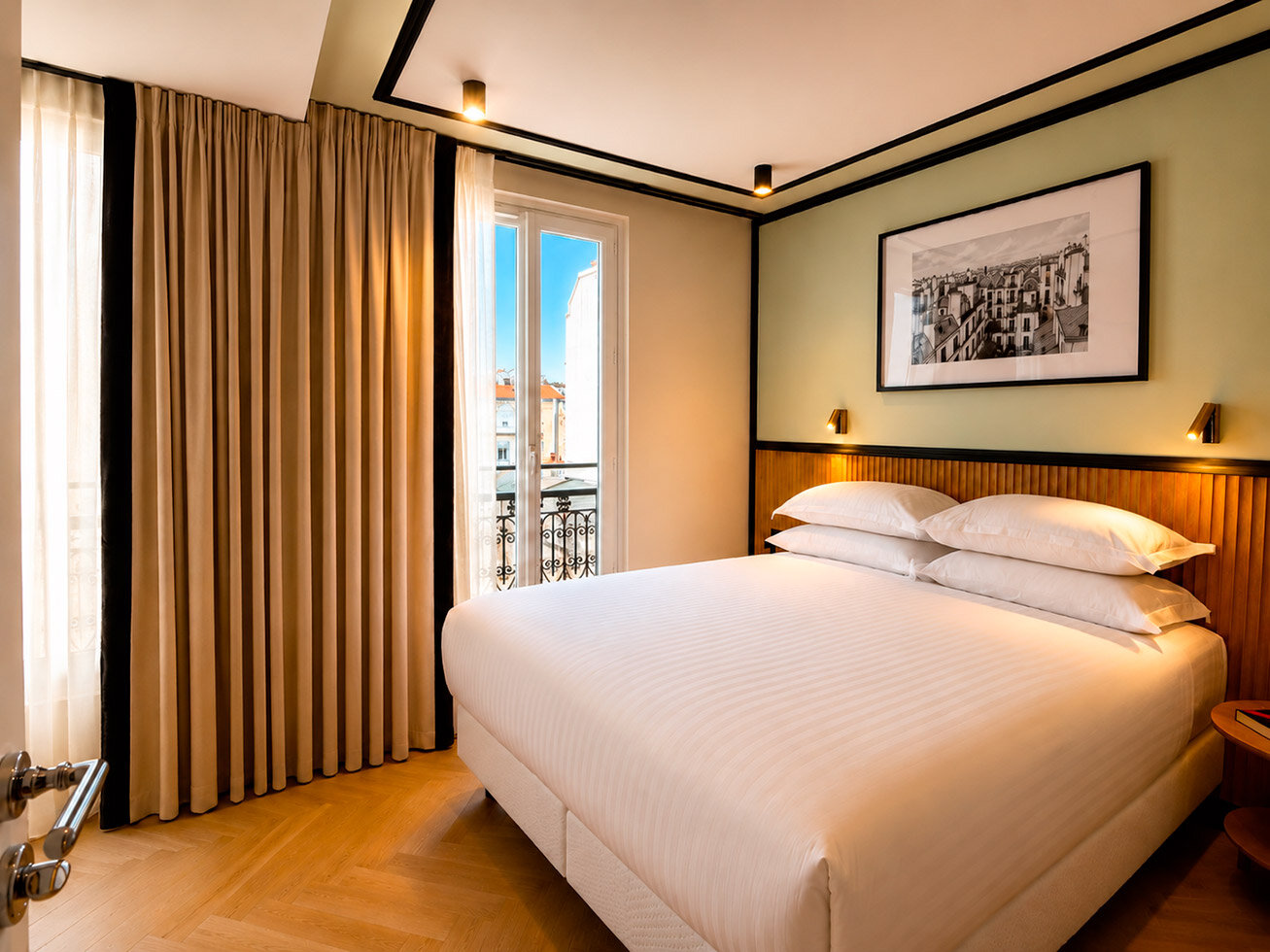 Lit Double Chambre Deluxe Hôtel 3* MAISON LENOIR Paris 11