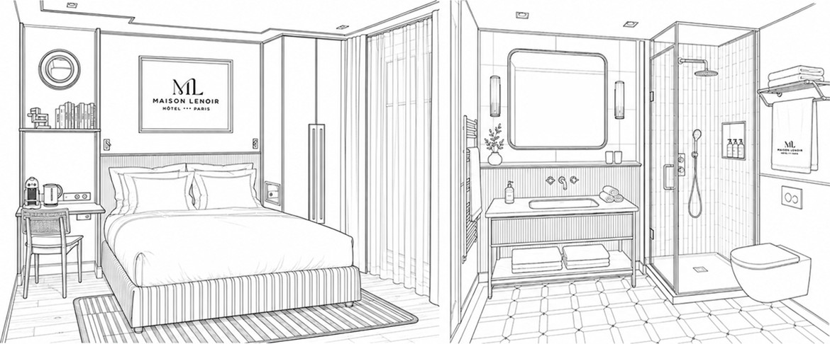Chambres bien équipées
